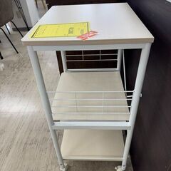 J3035　【リユースのサカイ柏店】　キッチンラック　収納棚　ホワイト　キャスター付の画像