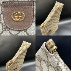 O355　オールドグッチ GUCCI GG柄 PVC セカンドバッグ クラッチ ポーチ GG金具 ヴィンテージ　メンズレディース総柄の画像