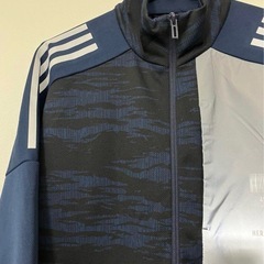 adidas ジップアップ　ジャケット　ジャージ　ネイビー　160㎝の画像