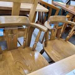 J1557【リユースのサカイ柏店】飛騨家具　ダイニングチェア4脚セット　WINDS　太平　ブラウン　クリーニング済みの画像