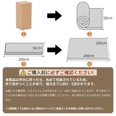 新品＜週末500円引き＞シングルマットレス　取り外せる外カバー 100*200*5cm　高反発の画像