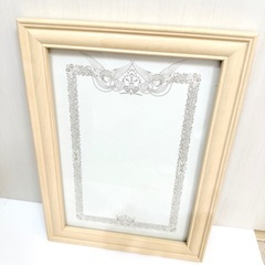 未使用 アイリスオーヤマ 高級 ウッド ガラスフィルム フレーム 額 表彰状 感謝状の画像