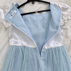 水色プリンセスドレスとケープセット　140cmの画像