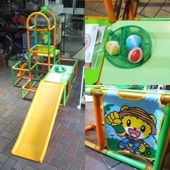 折りたたみ ジャングルジム すべり台 しまじろうのワクワクぼうけんじま 4390 室内遊び 札幌市東区 新道東店の画像