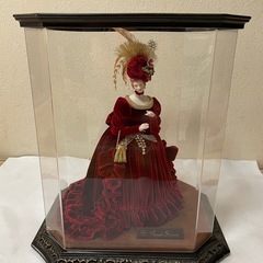  昭和レトロ ケース付き リボンマーク Biscuit Roman Doll スキヨ人形 西洋 フランス人形 貴婦人人形 アンティーク ドールの画像