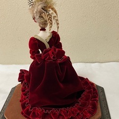  昭和レトロ ケース付き リボンマーク Biscuit Roman Doll スキヨ人形 西洋 フランス人形 貴婦人人形 アンティーク ドールの画像