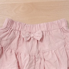 130cm キュロット　スカーチョ　ピンク　フリル　くしゅくしゅ素材の画像