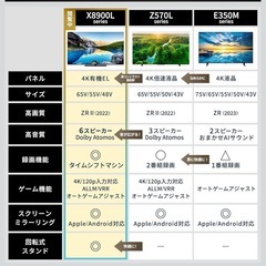 65インチ 4K 有機ELテレビ 65X8900Lの画像