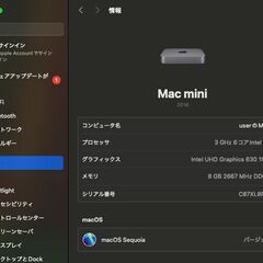 Mac mini（2018）256GB/8GB〈MRTT2J/A〉⑤の画像