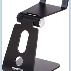 Amazonベーシック スマホスタンド 角度調節可能 アルミニウム製 iPhone / Android対応 ブラックの画像