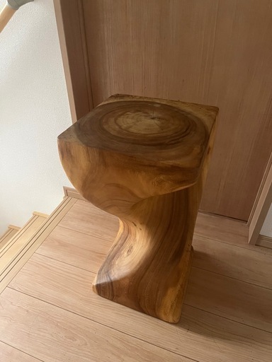 天然木一枚板 ツイストデザイン サイドテーブル