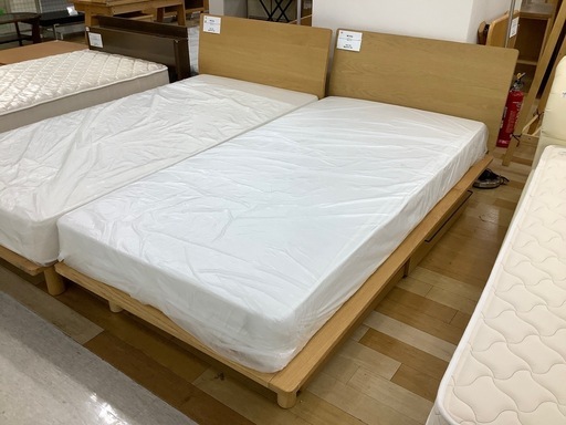 【トレファク　ラパーク岸和田店】シングルベッド　無印良品　木製　ナチュラル