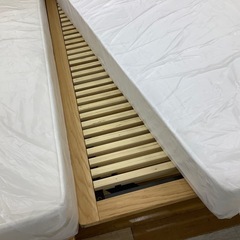 【トレファク　ラパーク岸和田店】シングルベッド　無印良品　木製　ナチュラルの画像