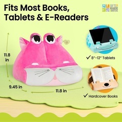 新品未使用　ぬいぐるみ　選べる2種　タブレットスタンド 枕 ふわふわ 3ポッケ付き アニマルの画像
