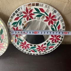 お花の丸い鏡①の画像
