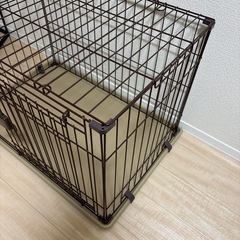 ⭐️ペットケージ ゲージ ブラウン 屋根付き　犬 ⭐️の画像