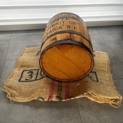 コーヒー樽&コーヒー麻袋の画像