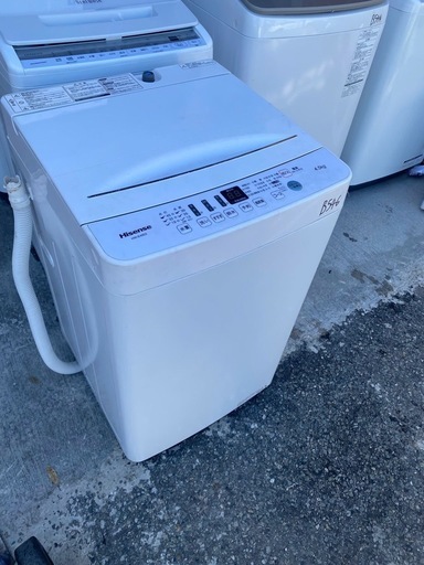 NO B546?福岡市内配送設置無料✨?ハイセンス 4．5kg全自動洗濯機 エディオンオリジナル ホワイト HW-E4503 2020