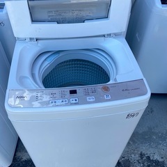 NO B547🌈福岡市内配送設置無料✨🌈全自動洗濯機 Sシリーズ ホワイト AQW-S60J-W [洗濯6.0kg /乾燥機能無 /上開き]の画像