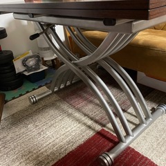 高さ調整可能　拡大可能　110x120 ダイニングテーブル　ローテブールの画像