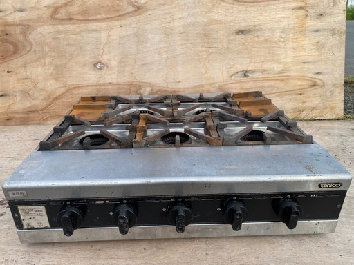 タニコー tanico ガステーブル ガステーブルコンロ LPガス 5口 TMS-TGD-5LP 厨房機器 ガスコンロ 業務用 卓上