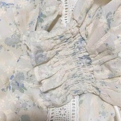 ゆったり森ガール風夏用花柄ワンピースの画像