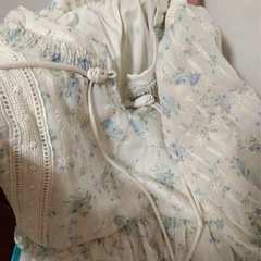 ゆったり森ガール風夏用花柄ワンピースの画像
