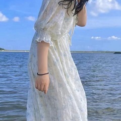 ゆったり森ガール風夏用花柄ワンピースの画像