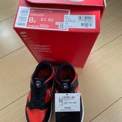 新品未使用品✨１４センチ⭐︎Nike Dunk Low TDE 赤黒 スニーカーの画像
