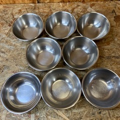  (s7151) ステンレス ボウル まとめて８個 調理用品 キッチン用品 業務用 厨房用小物 飲食店 店舗用 中古品の画像