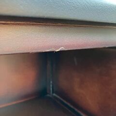 木製ガラス開き戸 キャビネット アジアン 収納 棚 の画像