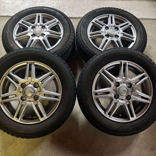 軽自動車/国産スタッドレスタイヤ＆アルミホイール4本セット/溝あり