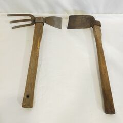 △ 農具 耕具 こうぐ 鎌 カマ スコップ 鍬 クワ等 11点おまとめ サビ、記名有り 現状渡しの画像