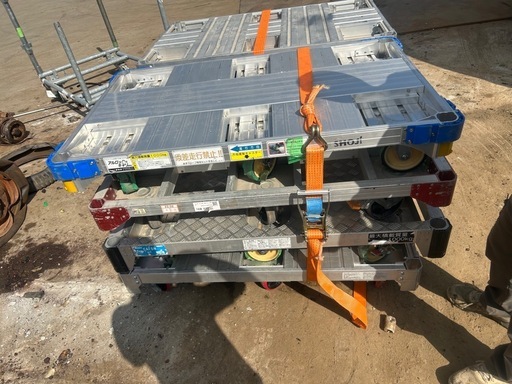 平台車 ナカオ アルミ製 アルロックキャリー 6輪車 運搬