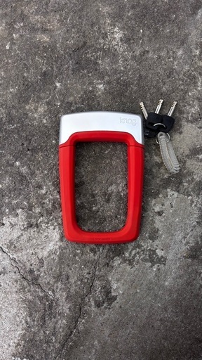 ［自転車専門店］アウトレット☆ノグ・ストロングマン・U字ロック（赤）