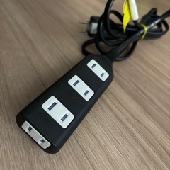 YAZAWA 延長コード 4口 1500W 15A 125V ブラックの画像