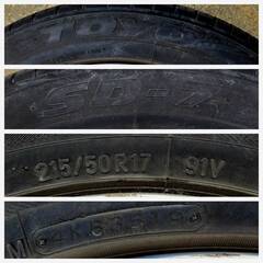 【中古品】ホンダ ジェイド 純正17インチホイール ＋ トーヨータイヤ 215/50R17付き 1本 TOYO SD-7　215/50-17　FR4 FR5の画像