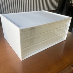 美品ワイド収納ケース3段　レターケース9個引き出しの画像