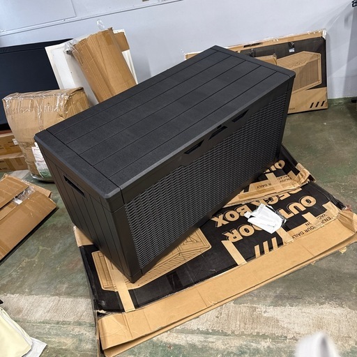 新品　
Alebert「アレベルト」 物置 収納庫 屋外 防水 耐候 380Ｌ大容量 幅123*奥行57*高さ62cm ベランダ収納 
