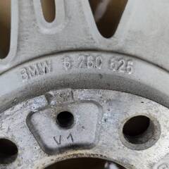【中古品】BMW 純正 18インチ ホイール 1本 18 x 8.0 +14 5-120 シルバー E63 E64 6シリーズ フロントの画像