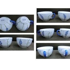 美品 フランス ジアン カップ＆ソーサー ２客 箱付き GIEN Alice V,Ray 陶器 Made in France 札幌 西野店