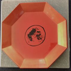 八角盆　菓子器　牛童子の画像