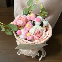 美品　鍵編みブーケ ２点の画像