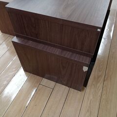 ★ジモティ割あり★  テレビ台 ブラウン H43×D40×W105～190 クリーニング済み TK6709TKKAGU の画像