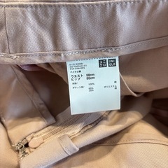 UNIQLO コットンフレアミディスカート　58 XS S 丈標準 ピンクの画像
