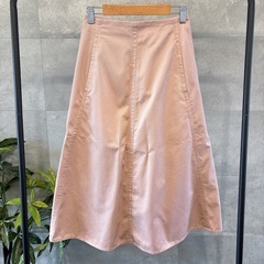 UNIQLO コットンフレアミディスカート　58 XS S 丈標準 ピンクの画像
