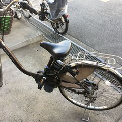 地域限定送料無料　パナソニック　ビビ　DX　13,2AH　子供乗せ　茶　パスウィズ　アシスタ　神戸市　電動自転車の画像