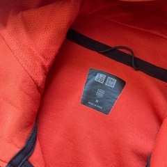 UNIQLO ユニクロ メンズ パーカー フーディー オレンジ フルジップ アウトドア ポケット 秋冬 フードありの画像