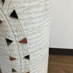 【中古】信楽焼 トライアングルデザイン傘立ての画像