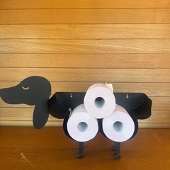 トイレットペーパー　犬　可愛い　置き物の画像
